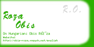 roza obis business card